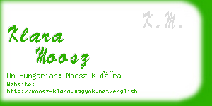 klara moosz business card